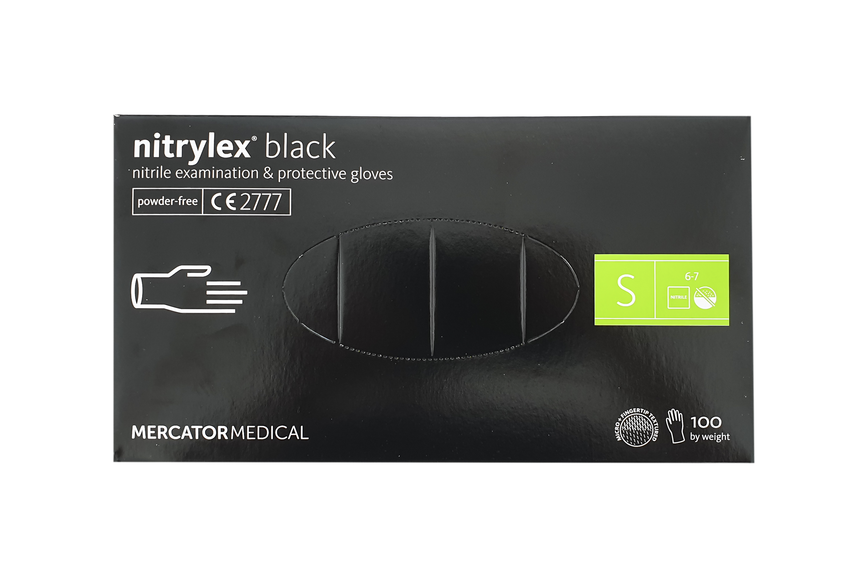 Manusi examinare si protectie Nitrylex negre 100buc/set Mercator Medical imagine 2022 depozituldepapetarie.ro